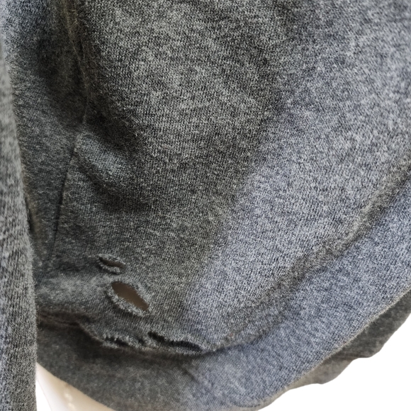 Cato Distressed Gray Sweatshirt - Picture 6 of 9